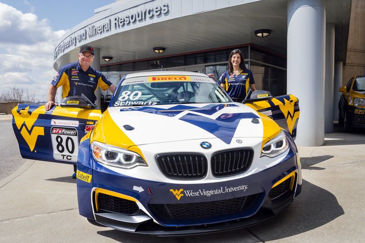 Todd and Michelle Brown with Rooster Hall Racing BMW M235iR